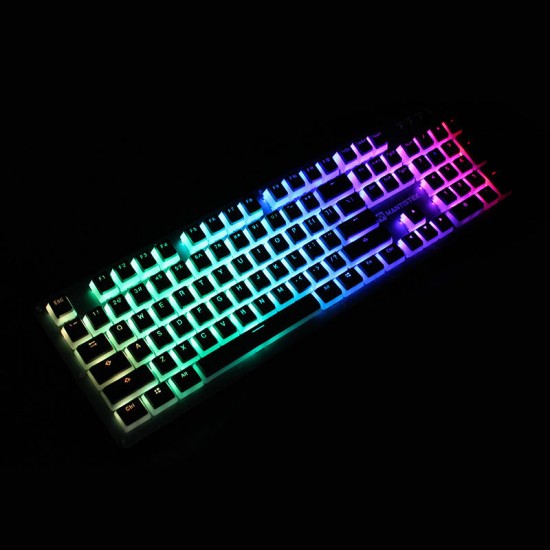 104 Keys Milk Pudding Keycap Set OEM Profile PBT Tow Color Molding Translucent Keycaps for Mechanical Keyboard