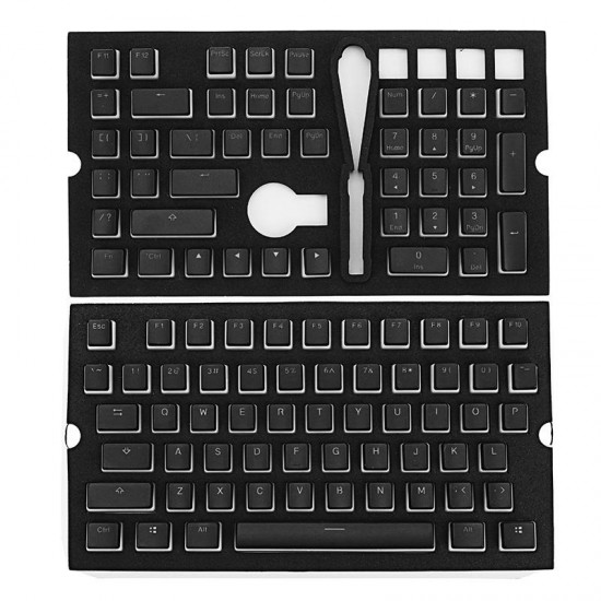 104 Keys Milk Pudding Keycap Set OEM Profile PBT Tow Color Molding Translucent Keycaps for Mechanical Keyboard