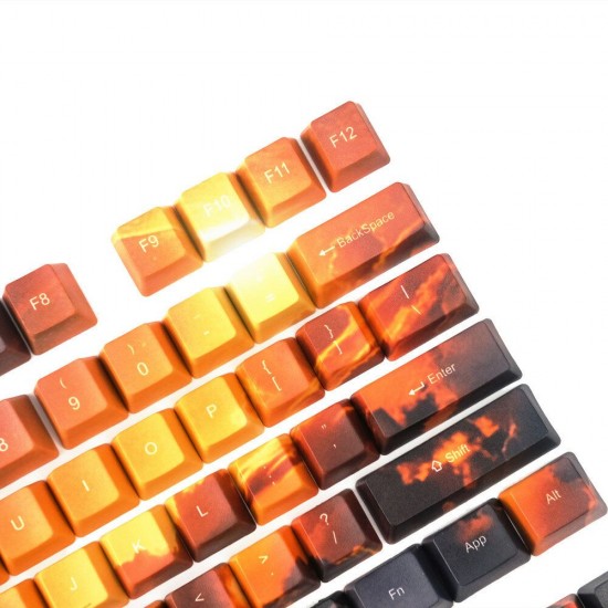 104 Keys Saturn Keycap Set OEM Profile PBT Five-sided Sublimation Keycaps for Mechanical Keyboard