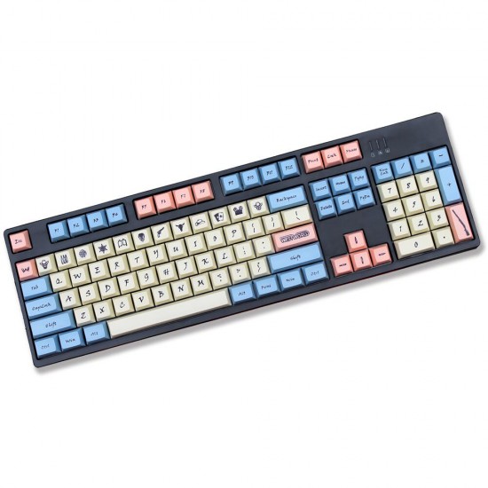 104 Keys West World Keycap Set KT1 Profile PBT Sublimation Keycaps for Mechanical Keyboards