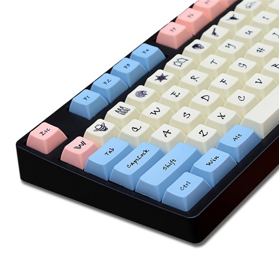 104 Keys West World Keycap Set KT1 Profile PBT Sublimation Keycaps for Mechanical Keyboards