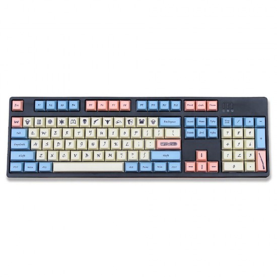 104 Keys West World Keycap Set KT1 Profile PBT Sublimation Keycaps for Mechanical Keyboards