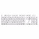 106 Keys White Translucent Keycap Set OEM Profile PBT Double Shot 104 Keycaps for Mechanical Keyboard