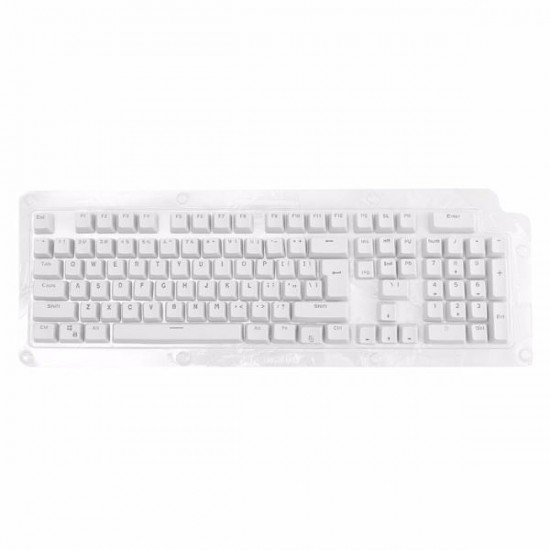 106 Keys White Translucent Keycap Set OEM Profile PBT Double Shot 104 Keycaps for Mechanical Keyboard