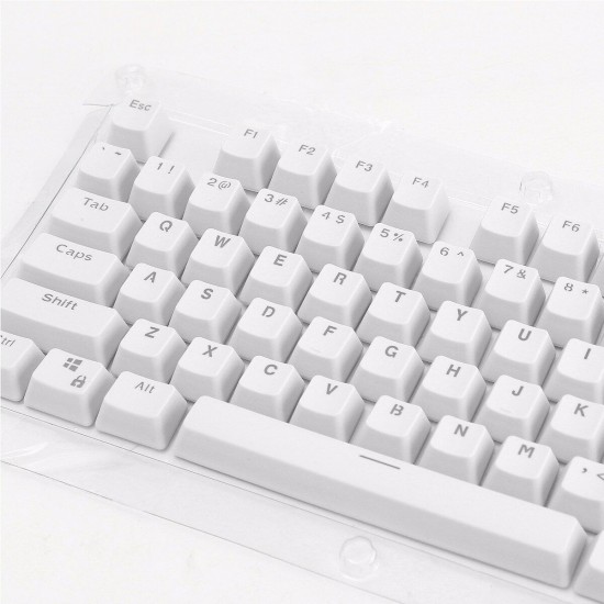 106 Keys White Translucent Keycap Set OEM Profile PBT Double Shot 104 Keycaps for Mechanical Keyboard