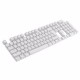 106 Keys White Translucent Keycap Set OEM Profile PBT Double Shot 104 Keycaps for Mechanical Keyboard 106 Keys White Translucent Keycap Set OEM Profile PBT Double Shot 104 Keycaps for Mechanical Keyboard