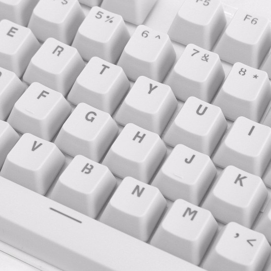 106 Keys White Translucent Keycap Set OEM Profile PBT Double Shot 104 Keycaps for Mechanical Keyboard