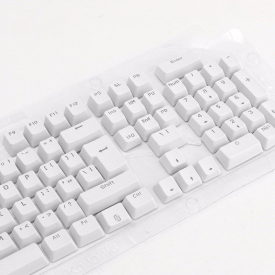 106 Keys White Translucent Keycap Set OEM Profile PBT Double Shot 104 Keycaps for Mechanical Keyboard 106 Keys White Translucent Keycap Set OEM Profile PBT Double Shot 104 Keycaps for Mechanical Keyboard