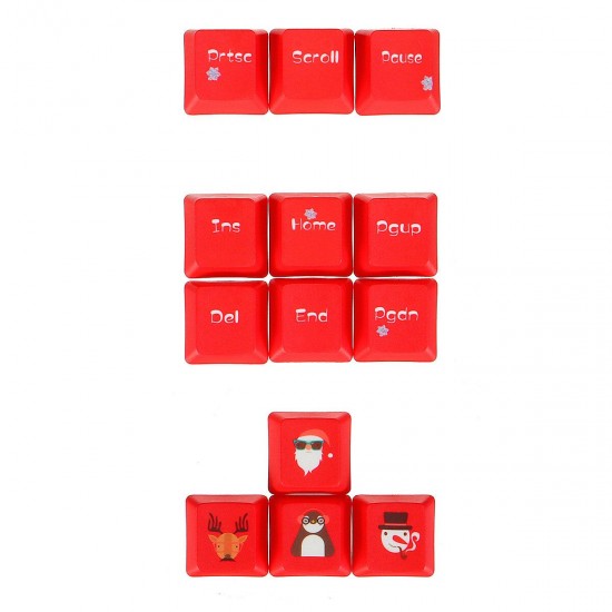 104 Keys Christmas Keycap Set OEM Profile PBT Dye-Sublimation Keycaps for Mechanical Keyboard