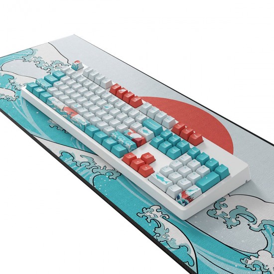 108 Keys Coral Sea Keycap Set OEM Profile PBT Dye-Sublimation Suspension Keycaps for Mechanical Keyboard