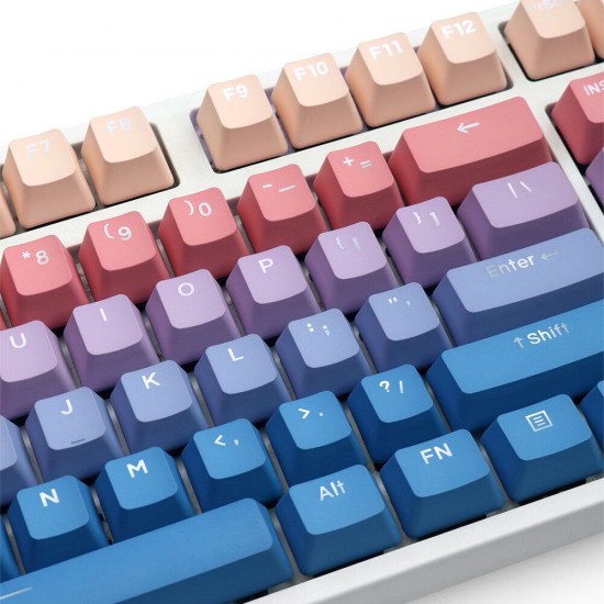 108 Keys Sunset Clouds Keycap Set OEM Profile PBT Dip-dyeing Keycaps for Mechanical Keyboard