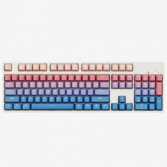 108 Keys Sunset Clouds Keycap Set OEM Profile PBT Dip-dyeing Keycaps for Mechanical Keyboard