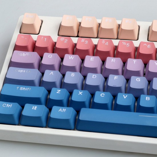 108 Keys Sunset Clouds Keycap Set OEM Profile PBT Dip-dyeing Keycaps for Mechanical Keyboard