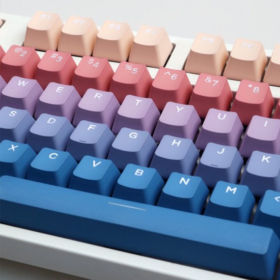 108 Keys Sunset Clouds Keycap Set OEM Profile PBT Dip-dyeing Keycaps for Mechanical Keyboard