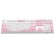 108/130 Keys Pink White Keycap Set Profile PBT Sublimation Keycaps for Mechanical Keyboard