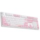108/130 Keys Pink White Keycap Set Profile PBT Sublimation Keycaps for Mechanical Keyboard 108/130 Keys Pink White Keycap Set Profile PBT Sublimation Keycaps for Mechanical Keyboard