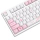 108/130 Keys Pink White Keycap Set Profile PBT Sublimation Keycaps for Mechanical Keyboard