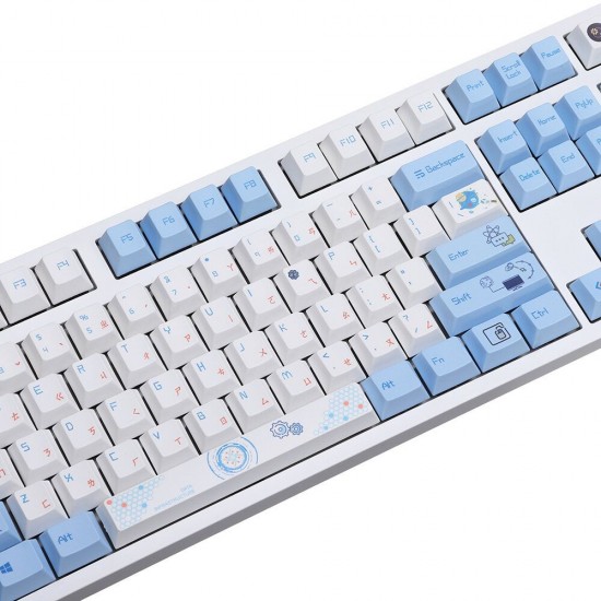 108/130 Keys Technology Frontier Keycap Set Profile PBT Sublimation Taiwanese Keycaps for Mechanical Keyboard