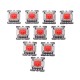 10PCS Pack 3Pin Gateron Linear Red Switch Keyboard Switch for Mechanical Gaming Keyboard