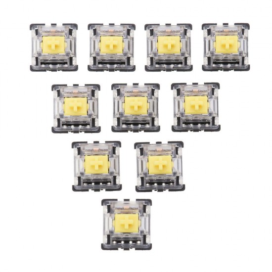 10PCS Pack 3Pin Gateron Linear Yellow Switch Keyboard Switch for Mechanical Gaming Keyboard