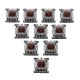 10PCS Pack 3Pin Gateron Tactile Brown Switch Keyboard Switch for Mechanical Gaming Keyboard