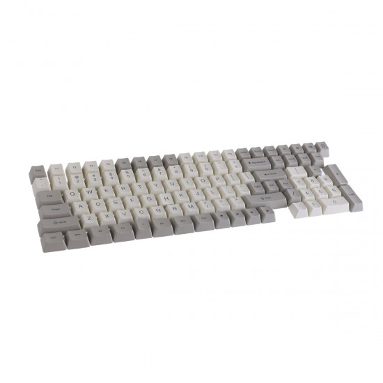 116 Keys Grey&White Keycap Set OEM Profile PBT Dye-Sublimation Keycaps for Mechanical Keyboard