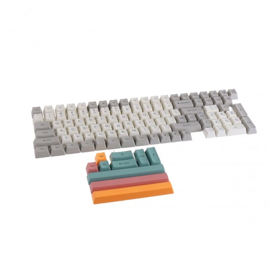 116 Keys Grey&White Keycap Set OEM Profile PBT Dye-Sublimation Keycaps for Mechanical Keyboard