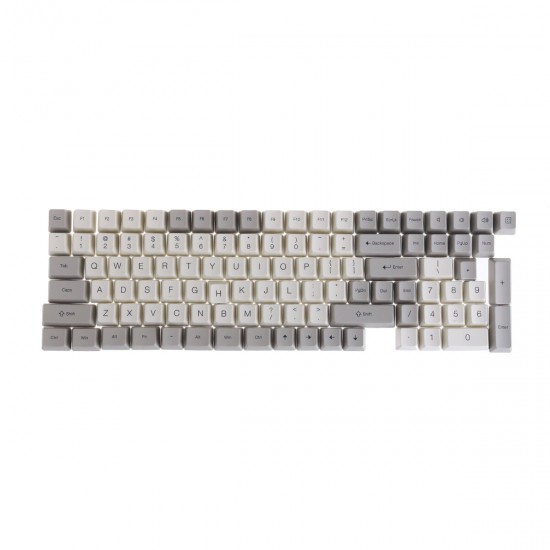 116 Keys Grey&White Keycap Set OEM Profile PBT Dye-Sublimation Keycaps for Mechanical Keyboard 116 Keys Grey&White Keycap Set OEM Profile PBT Dye-Sublimation Keycaps for Mechanical Keyboard