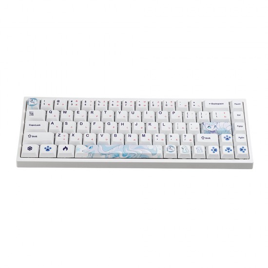 118 Keys White Monster Keycap Set XDA Profile PBT DYE-Sub Japanese Keycaps for Mechanical Keyboard
