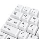 119 Keys Black & White Keycap Set XDA Profile PBT Sublimation Japanese Keycaps for Mechanical Keyboard