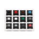 12 Key Switch Keyboard Switch Tester with Acrylic Base and Clear Keycaps