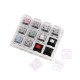 12 Key Switch Keyboard Switch Tester with Acrylic Base and Clear Keycaps