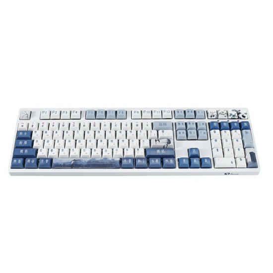 120 Keys Crane Seal Keycap Set XDA Profile PBT Five-sided Sublimation Keycaps for Mechanical Keyboard