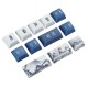 120 Keys Crane Seal Keycap Set XDA Profile PBT Five-sided Sublimation Keycaps for Mechanical Keyboard