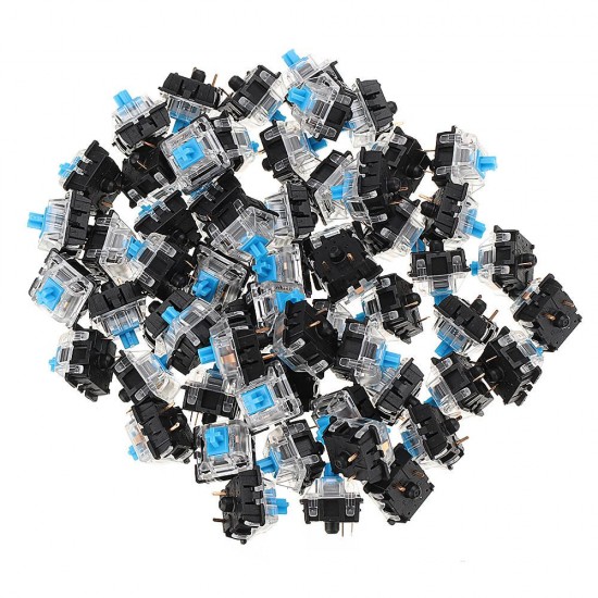 120PCS Pack 3Pin Gateron Clicky Blue Switch Keyboard Switch for Mechanical Gaming Keyboard