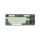 124 Keys Matcha Keycap Set XDA Profile PBT Sublimation Japanese/Korean/Russian Keycaps for Mechanical Keyboard