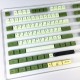 124 Keys Matcha Keycap Set XDA Profile PBT Sublimation Japanese/Korean/Russian Keycaps for Mechanical Keyboard