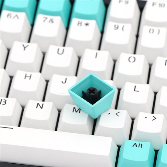 124 Keys QingSu Keycap Set OEM Profile PBT Double Color Injection Keycaps for Mechanical Keyboard