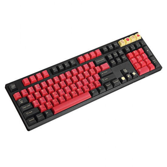 124 Keys Samurai Keycap Set Profile PBT Five-sided Sublimation Japanese Keycaps for Mechanical Keyboard