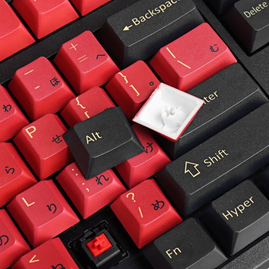 124 Keys Samurai Keycap Set Profile PBT Five-sided Sublimation Japanese Keycaps for Mechanical Keyboard