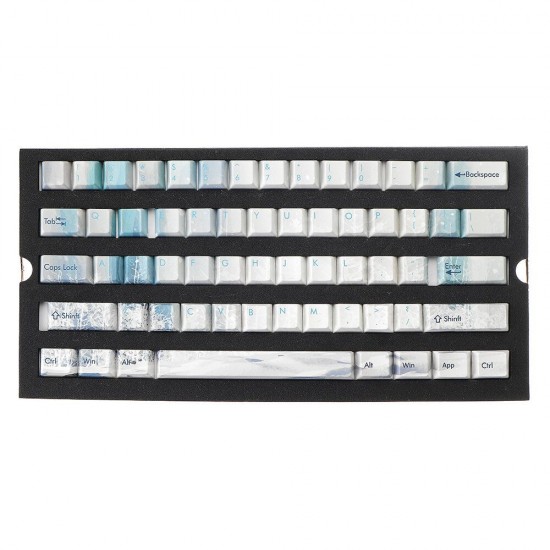 126 Keys Winter Time Keycap Set OEM Profile PBT Keycaps for 61/64/87/104/108 Keys Mechanical Keyboards