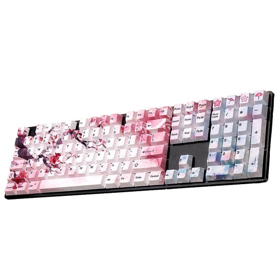 126 Keys Blossom Keycap Set OEM Profile PBT Five-sided Sublimation Keycaps for Mechanical Keyboard