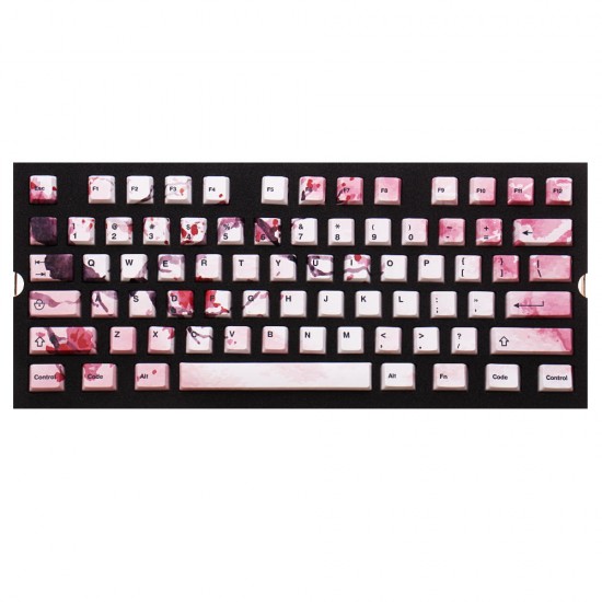 126 Keys Blossom Keycap Set OEM Profile PBT Five-sided Sublimation Keycaps for Mechanical Keyboard