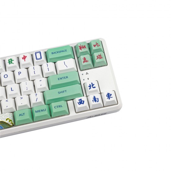 128 Keys Mahjong Keycap Set Profile PBT Sublimation Keycaps for Mechanical Keyboard