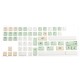 134 Keys Retro Milk Green Keycap Set XDA Profile PBT Sublimation Keycaps for 61/64/87/108 Keys Mechanical Keyboards