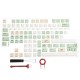 134 Keys Retro Milk Green Keycap Set XDA Profile PBT Sublimation Keycaps for 61/64/87/108 Keys Mechanical Keyboards