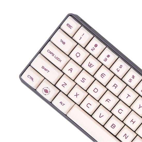 138 Keys Milk Purple Keycap Set XDA Profile PBT Sublimation Keycaps for 61/64/87/108 Keys Mechanical Keyboards