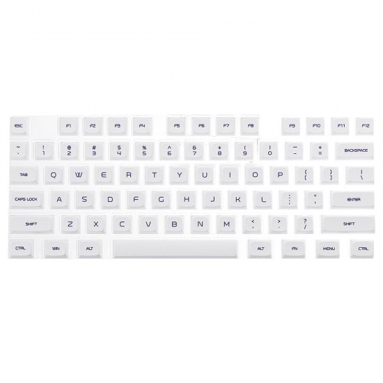 138 Keys Milk Purple Keycap Set XDA Profile PBT Sublimation Keycaps for 61/64/87/108 Keys Mechanical Keyboards