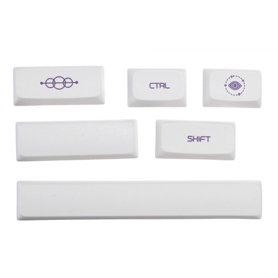 138 Keys Milk Purple Keycap Set XDA Profile PBT Sublimation Keycaps for 61/64/87/108 Keys Mechanical Keyboards