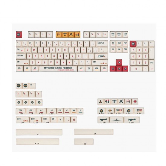 148 Keys Aircraft Keycap Set XDA Profile PBT Sublimation Keycaps for Mechanical Keyboard 148 Keys Aircraft Keycap Set XDA Profile PBT Sublimation Keycaps for Mechanical Keyboard